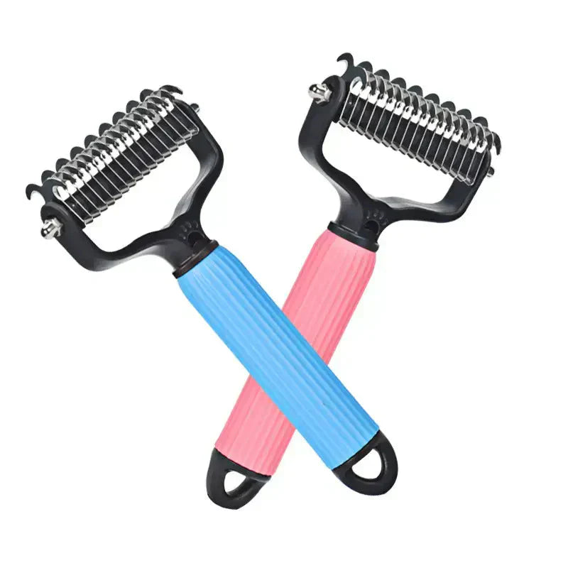 🔥 LAST DAY SALE!  50% OFF|Double Sided Dog Detangling Comb for Shedding and Matted Hair