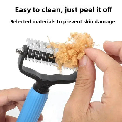 🔥 LAST DAY SALE!  50% OFF|Double Sided Dog Detangling Comb for Shedding and Matted Hair